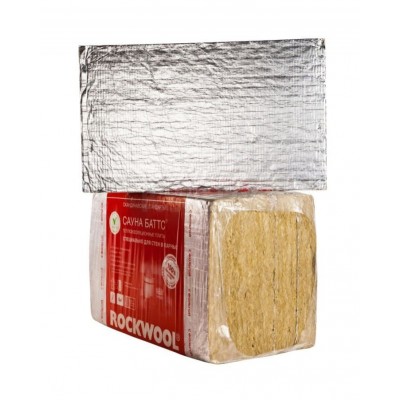 ROCKWOOL  Сауна Баттс 50мм х 1000мм х 600мм (упак 4,8 м2)