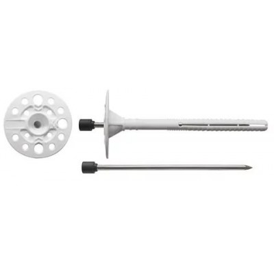 Дюбель 10х120мм. для теплоизоляции с металл. гвоздем и термозаглушкой